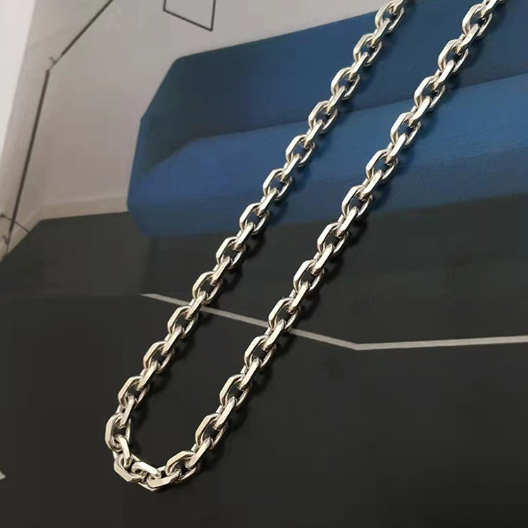 Cable Chain Necklace Hook and Eye Clasp 4mm - mantrapiece.com