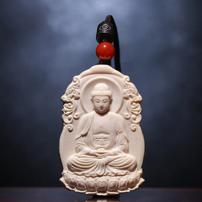 Dhyana Mudra Ivory Bodhisattva Amitabha Pendant - mantrapiece.com