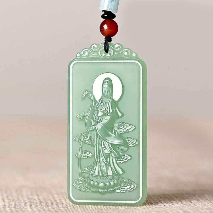 Goddess of Mercy Jade Pendant - mantrapiece.com