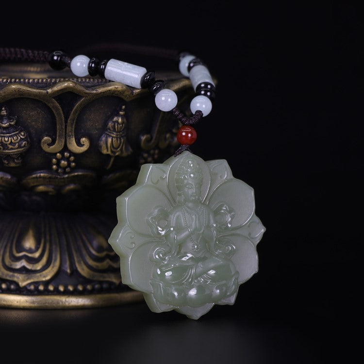 Guan Yin Jade Pendant - mantrapiece.com