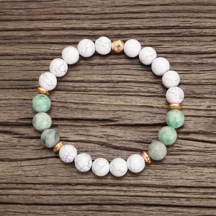 Howlite Amazonite Mala Meditation Beads - mantrapiece.com