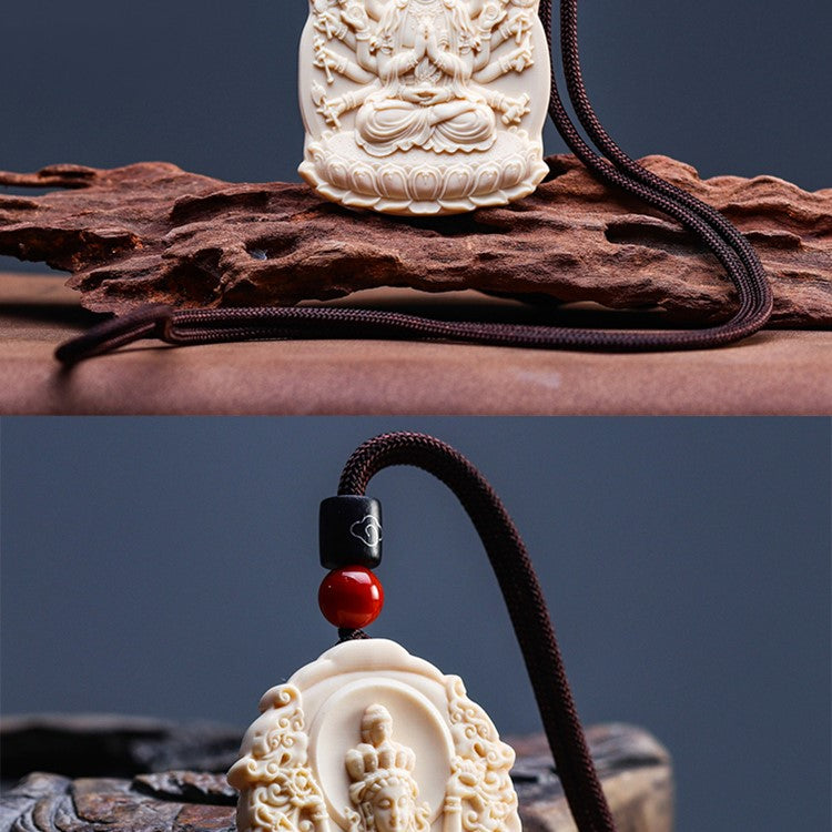 Infinite Compassion Ivory Quan Yin Pendant - mantrapiece.com