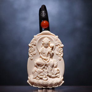 Joyful Meditation Ivory Samantabhadra Pendant - mantrapiece.com