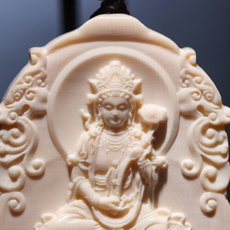 Joyful Meditation Ivory Samantabhadra Pendant - mantrapiece.com