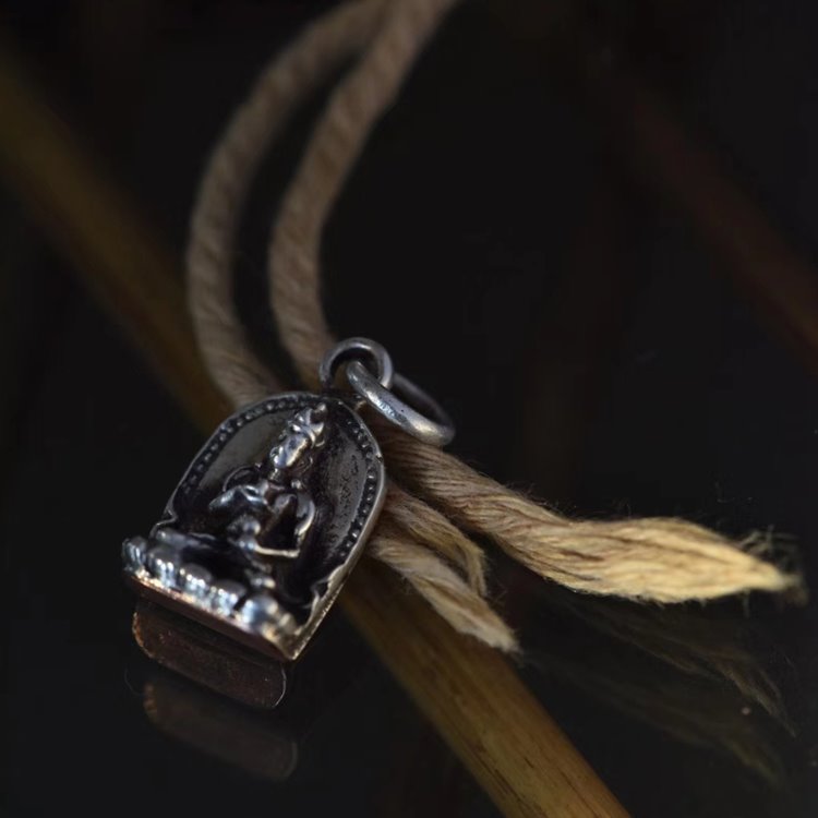 Amazon.com: Buddha Necklace Pendant Silver Tone Buddhism Zen Meditation  Buddhist Spiritual : Handmade Products
