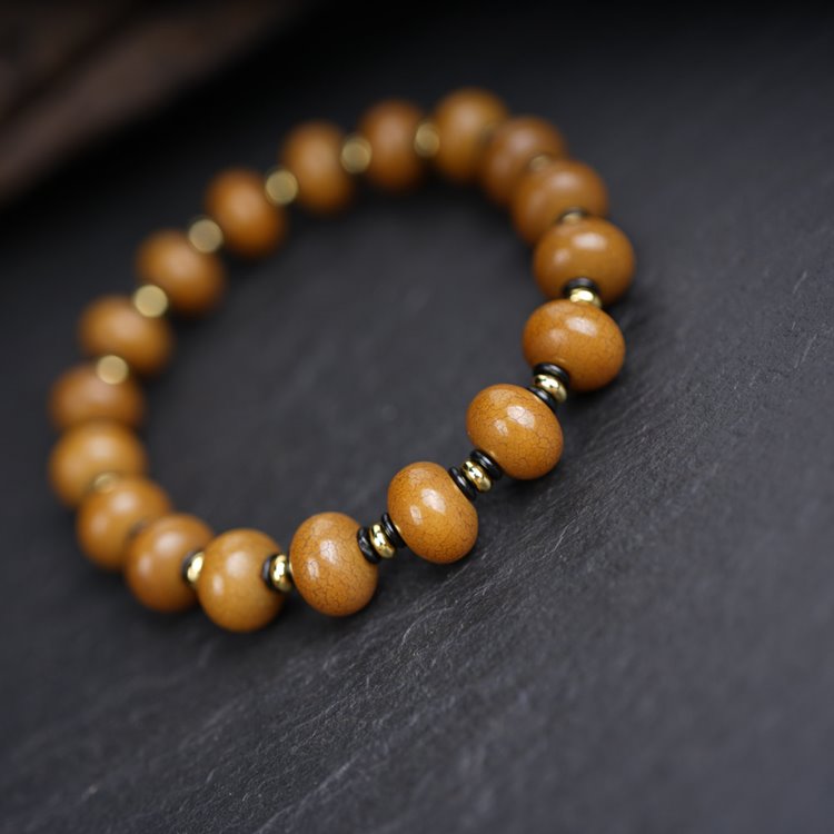 Male Yoga Mala: Antique Tibetan Bodhi Root Mala for Men - Mantrapiece