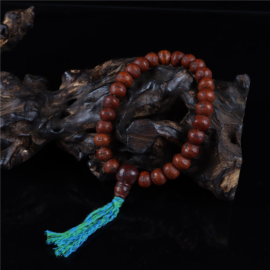 15mm Wood Tibet Buddha Buddhist Prayer Beads Bracelet Mala Bangle Wri.sh6 -  Helia Beer Co