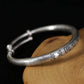 Om Mani Padme Hum Silver Bracelet Adjustable - mantrapiece.com