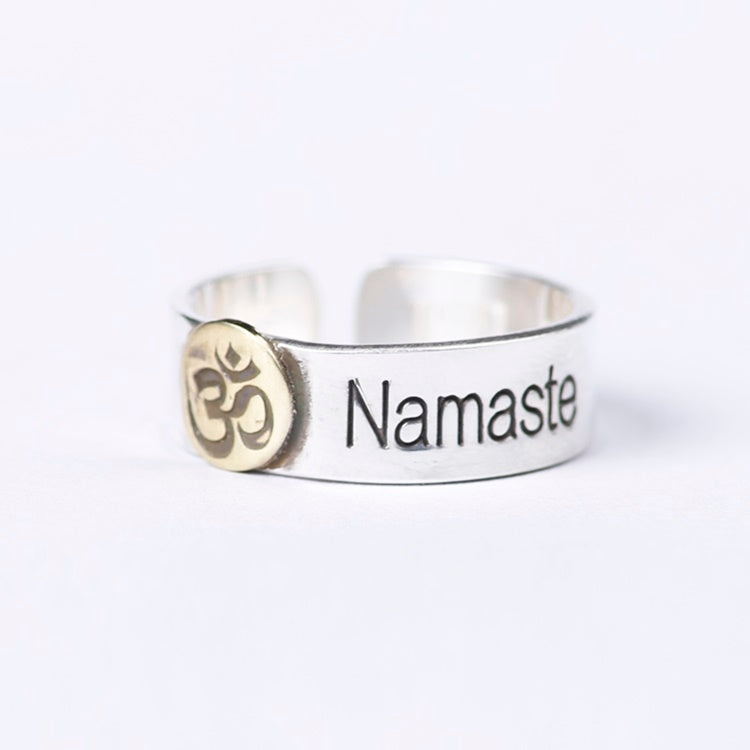 Om Namaste Ring - mantrapiece.com