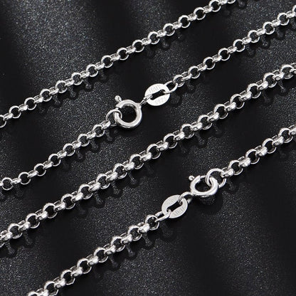 Rolo Chain Necklace Spring Ring Clasp 2.5mm - mantrapiece.com