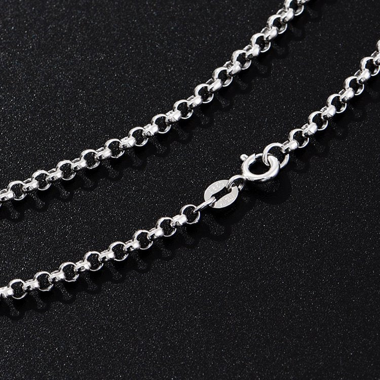Rolo Chain Necklace Spring Ring Clasp 4mm - mantrapiece.com