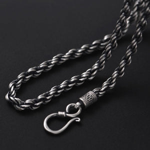 Rope Chain Necklace Hook and Eye Clasp 4mm - mantrapiece.com