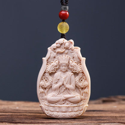 Supreme Buddha Ivory Vairocana Pendant - mantrapiece.com