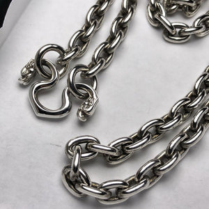Thick Cable Chain Necklace Dharma M-Hook Clasp