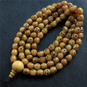 Tibetan Impermanence Yak Bone Skull Prayer Beads