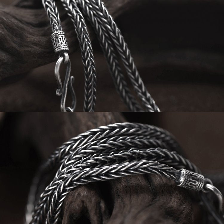 Wheat Chain Necklace s-Hook Clasp 4mm - mantrapiece.com
