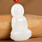 White Jade Pendant of Quan Yin - mantrapiece.com